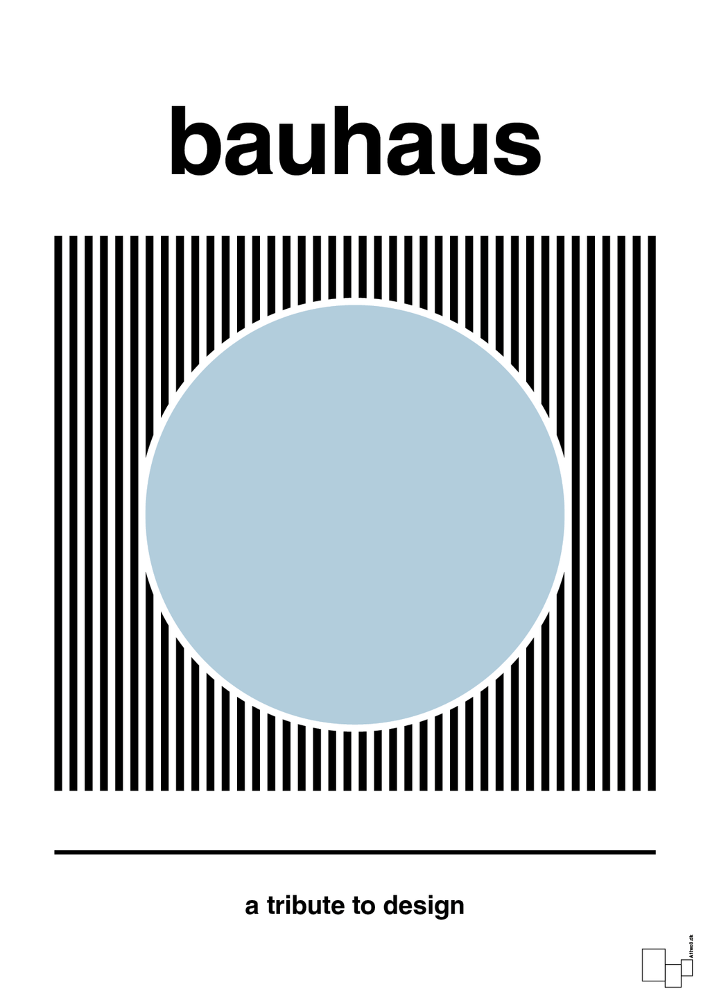 plakat: bauhaus #6 - heavenly blue-bauhaus-A1two3