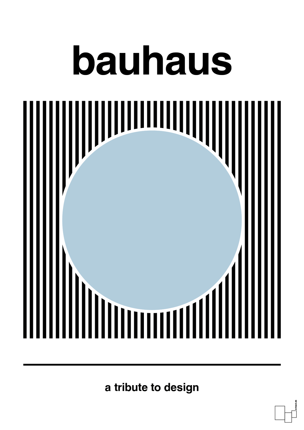 plakat: bauhaus #6 - heavenly blue-bauhaus-A1two3
