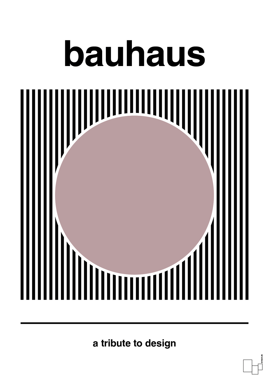 plakat: bauhaus #6 - light rose-bauhaus-A1two3
