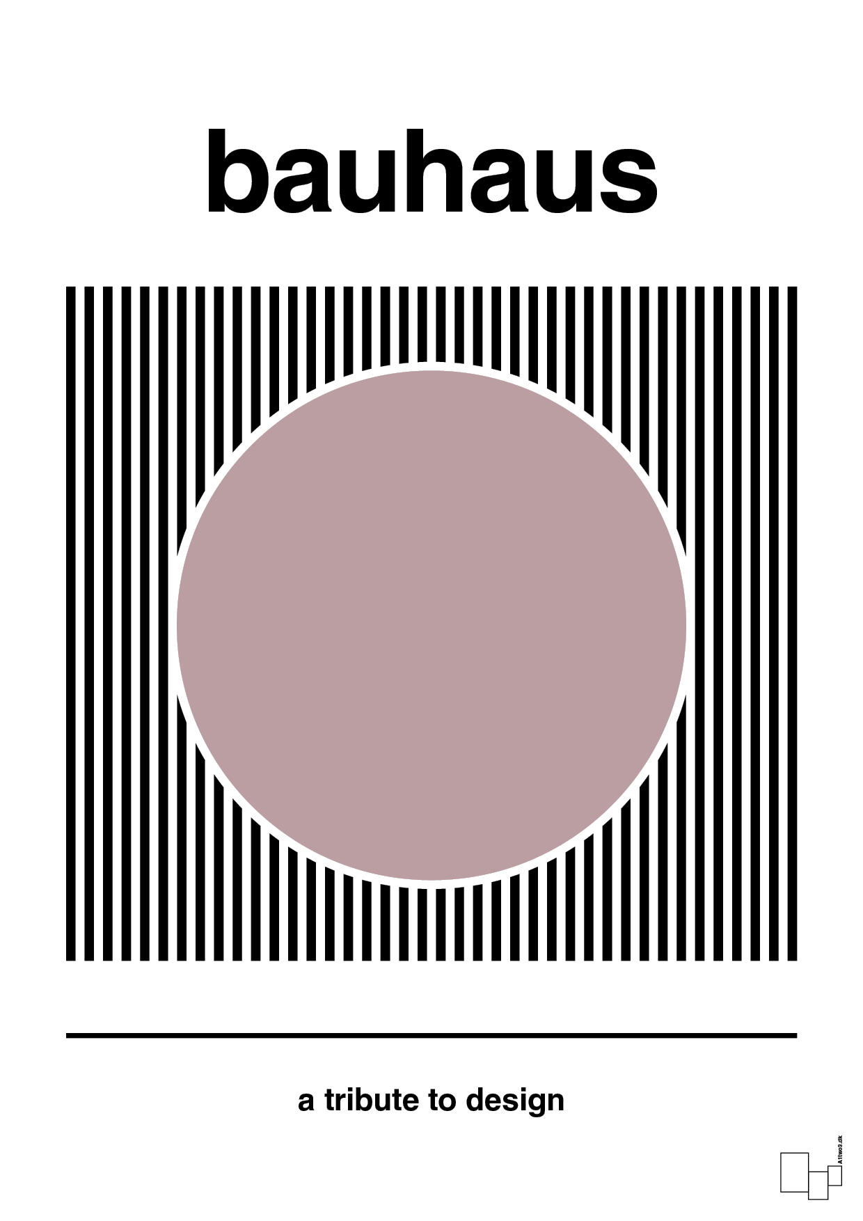 plakat: bauhaus #6 - light rose-bauhaus-A1two3