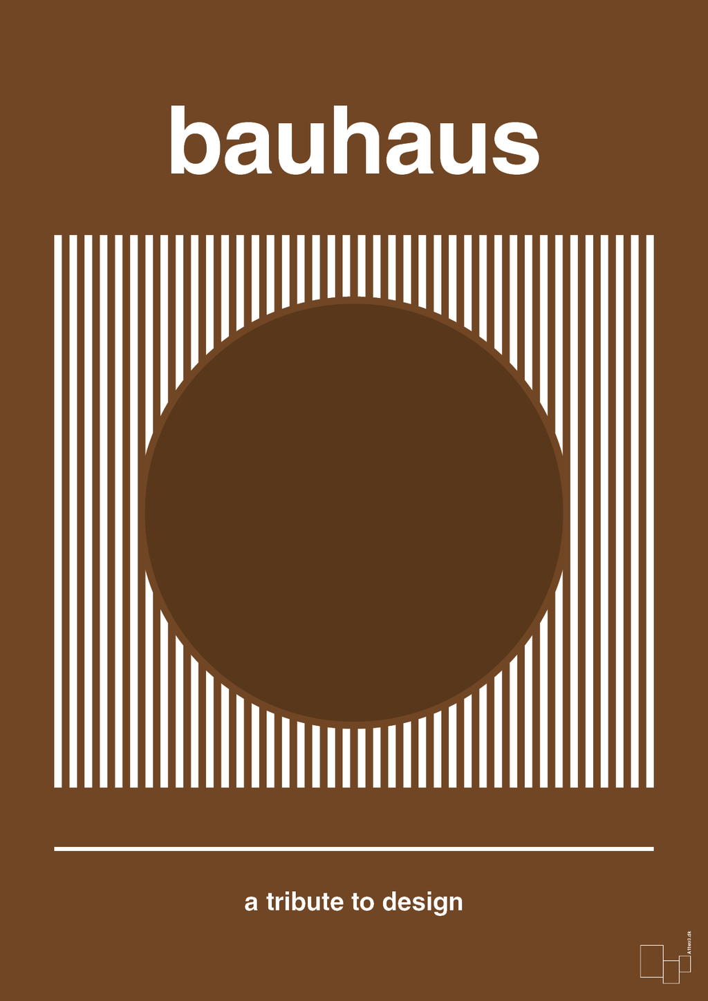 plakat: bauhaus #7 - dark brown-bauhaus-A1two3