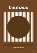 plakat: bauhaus #7 - dark brown-bauhaus-A1two3