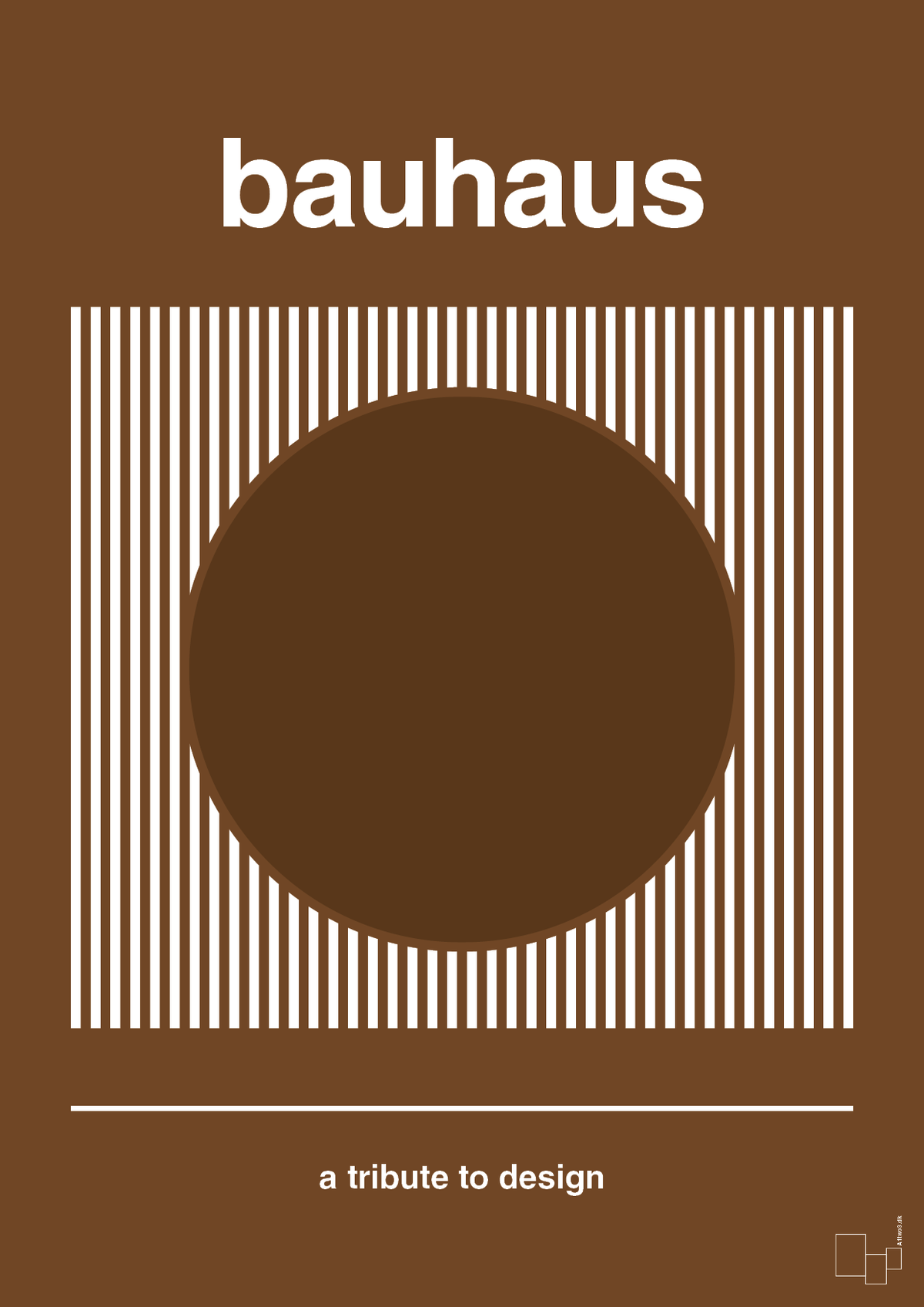 plakat: bauhaus #7 - dark brown-bauhaus-A1two3