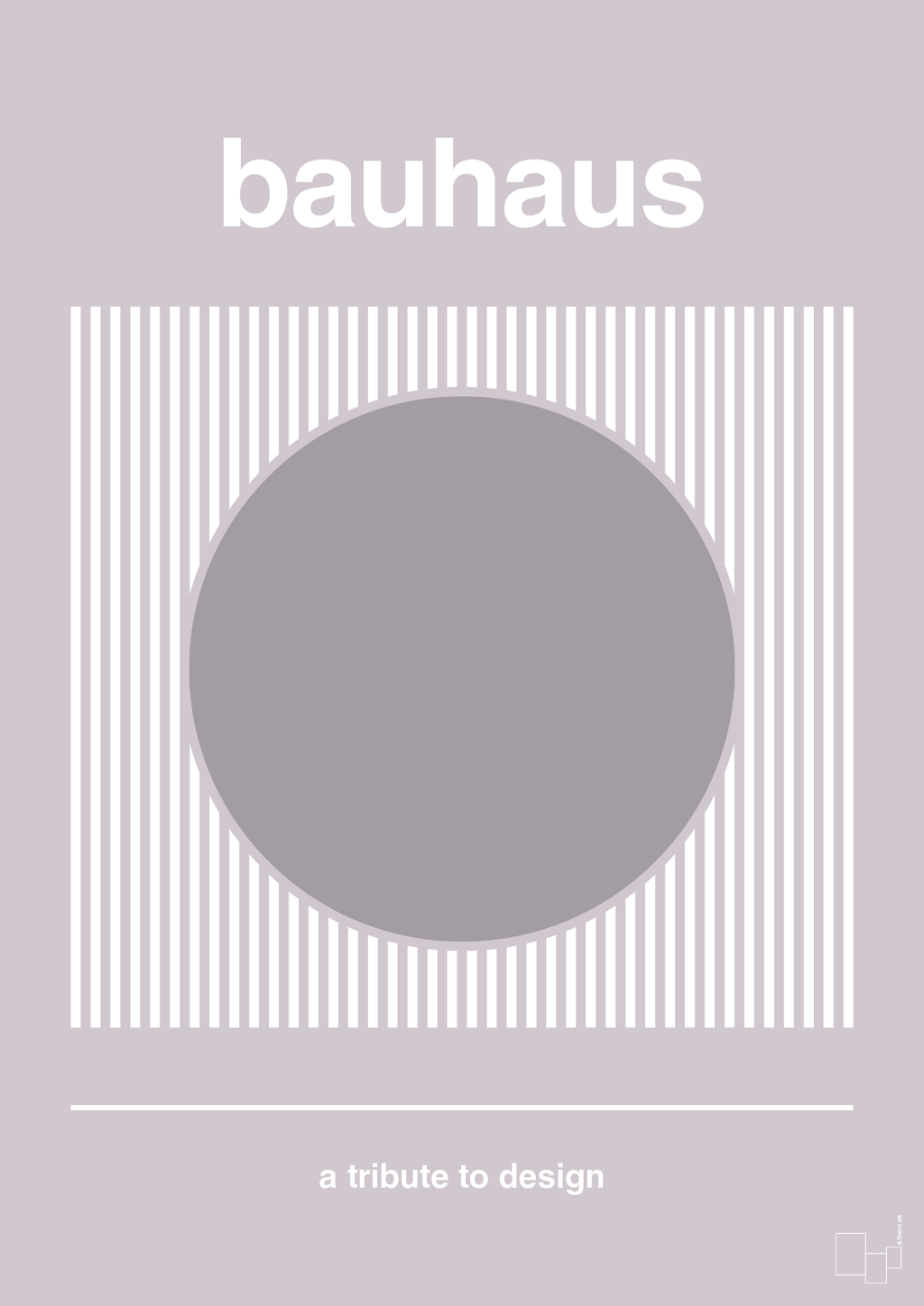 plakat: bauhaus #7 - dusty lilac-bauhaus-A1two3