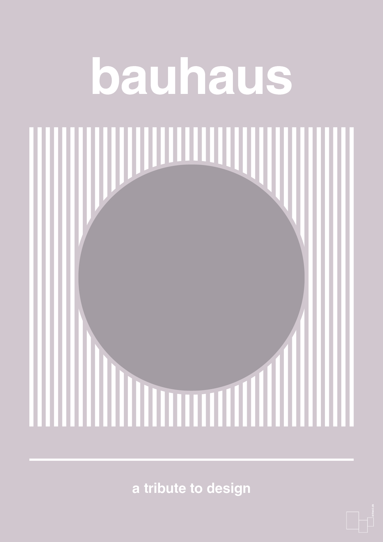plakat: bauhaus #7 - dusty lilac-bauhaus-A1two3