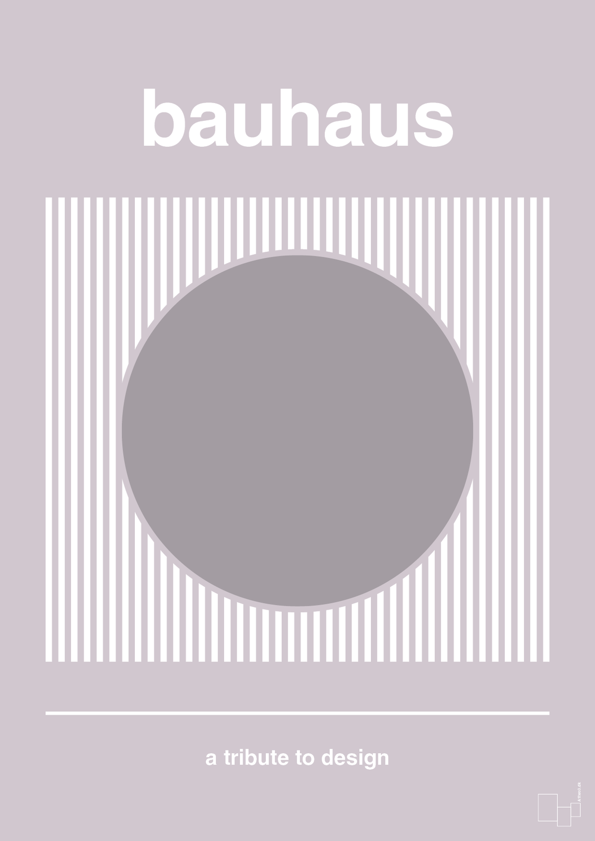 plakat: bauhaus #7 - dusty lilac-bauhaus-A1two3