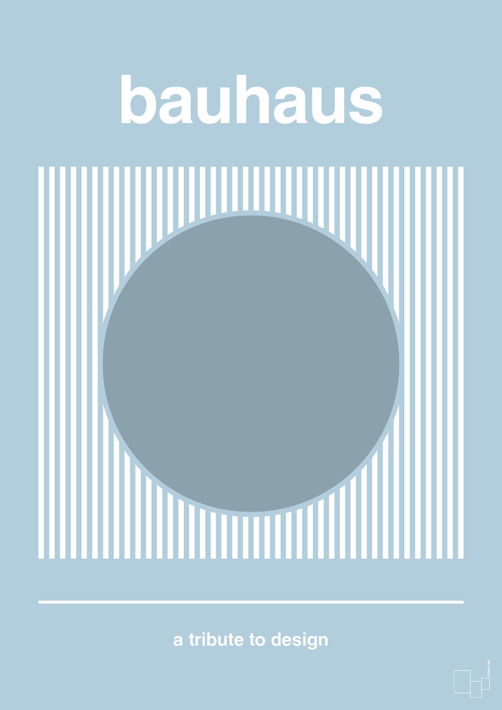 plakat: bauhaus #7 - heavenly blue-bauhaus-A1two3