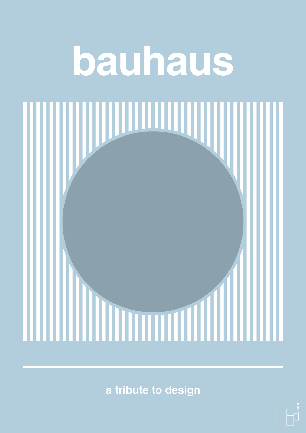 plakat: bauhaus #7 - heavenly blue-bauhaus-A1two3