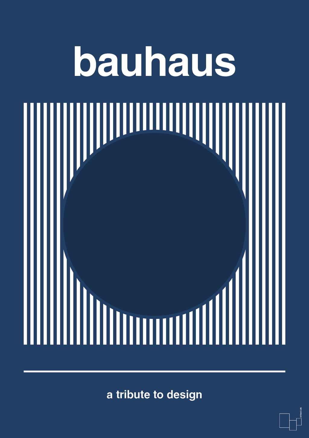 plakat: bauhaus #7 - lapis blue-bauhaus-A1two3