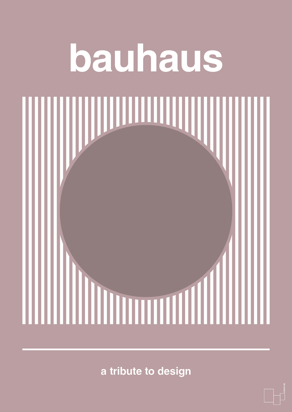 plakat: bauhaus #7 - light rose-bauhaus-A1two3