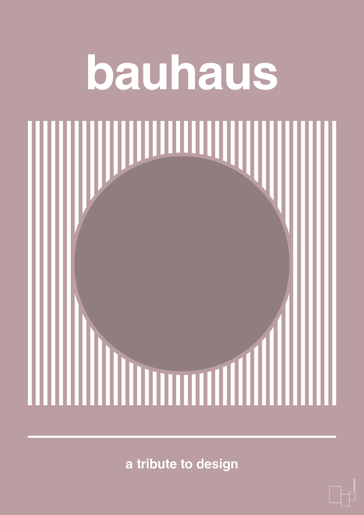 plakat: bauhaus #7 - light rose-bauhaus-A1two3