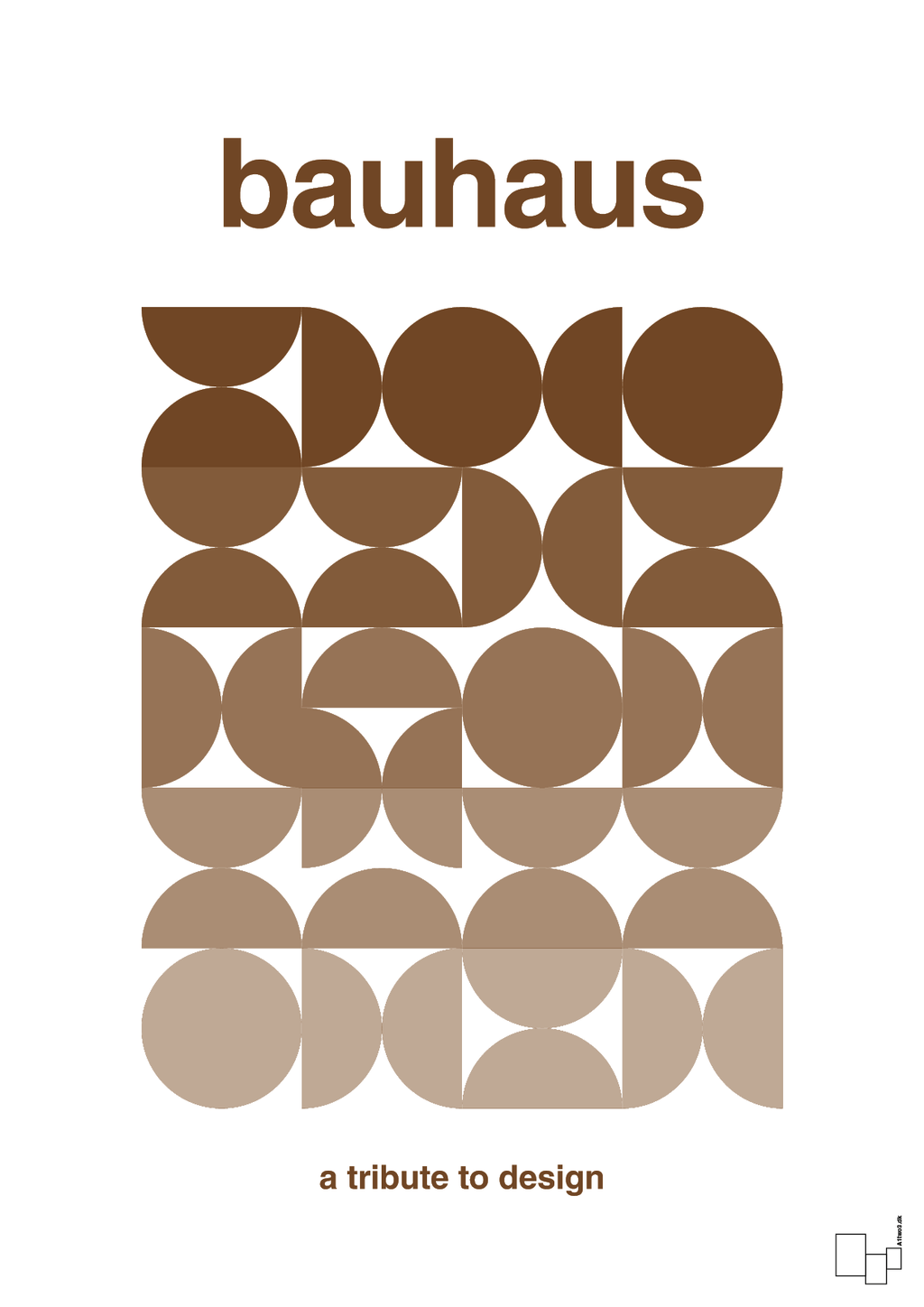 plakat: bauhaus #8 - dark brown-bauhaus-A1two3