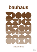 plakat: bauhaus #8 - dark brown-bauhaus-A1two3