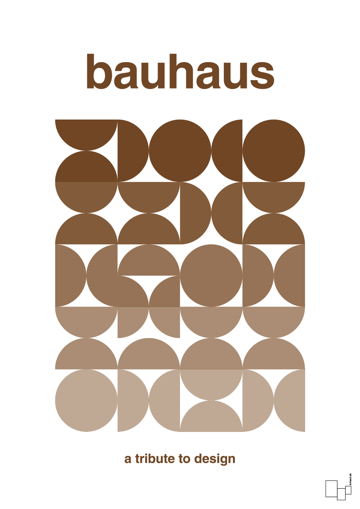 plakat: bauhaus #8 - dark brown-bauhaus-A1two3