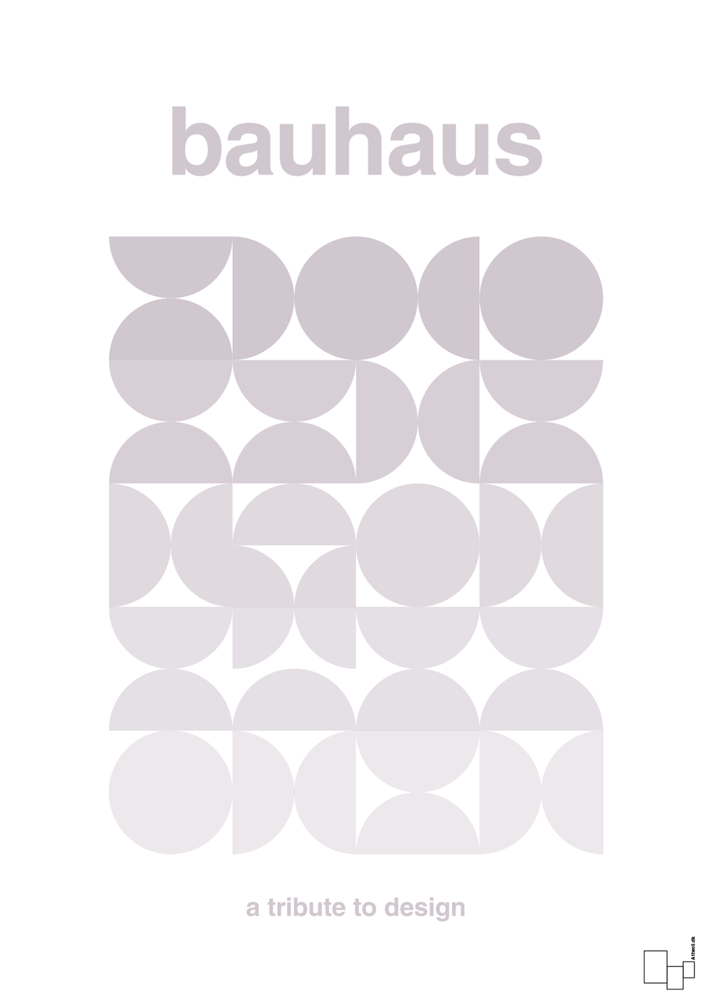 plakat: bauhaus #8 - dusty lilac-bauhaus-A1two3