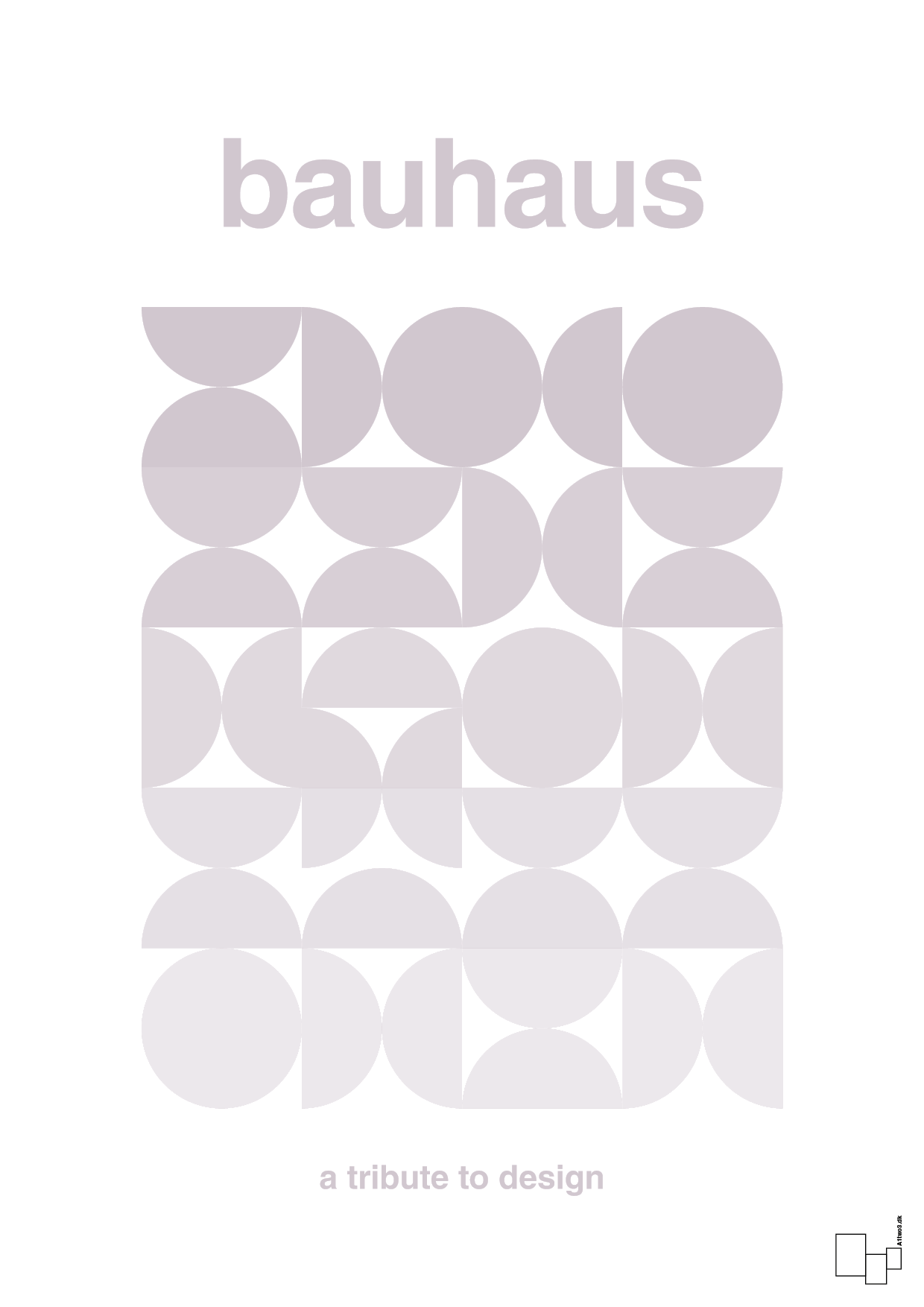 plakat: bauhaus #8 - dusty lilac-bauhaus-A1two3