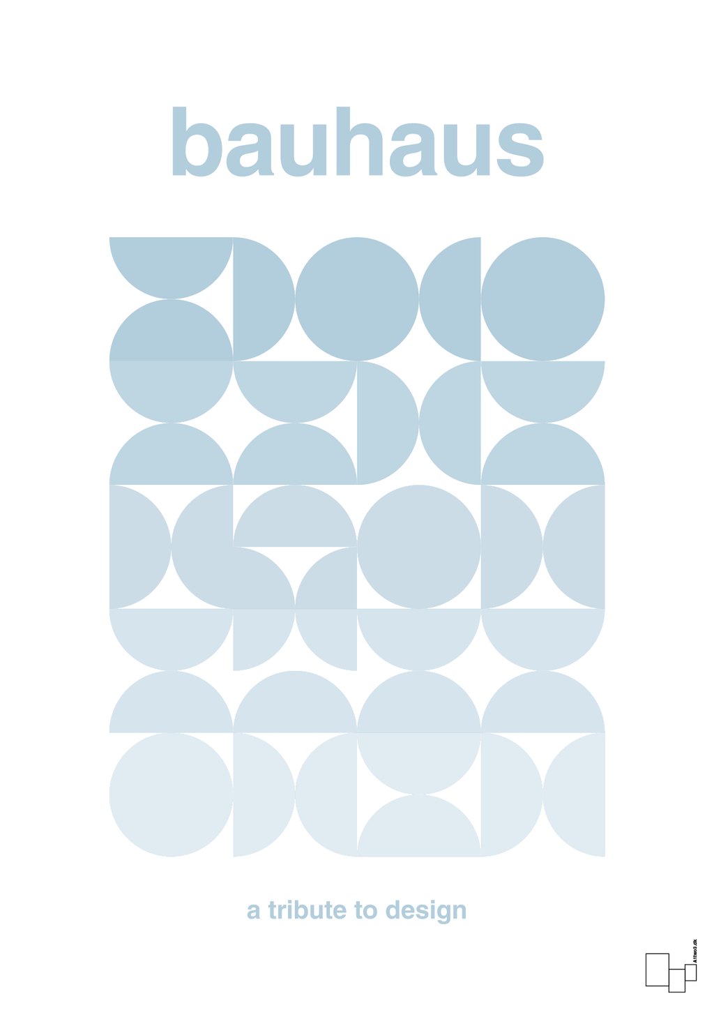 plakat: bauhaus #8 - heavenly blue-bauhaus-A1two3