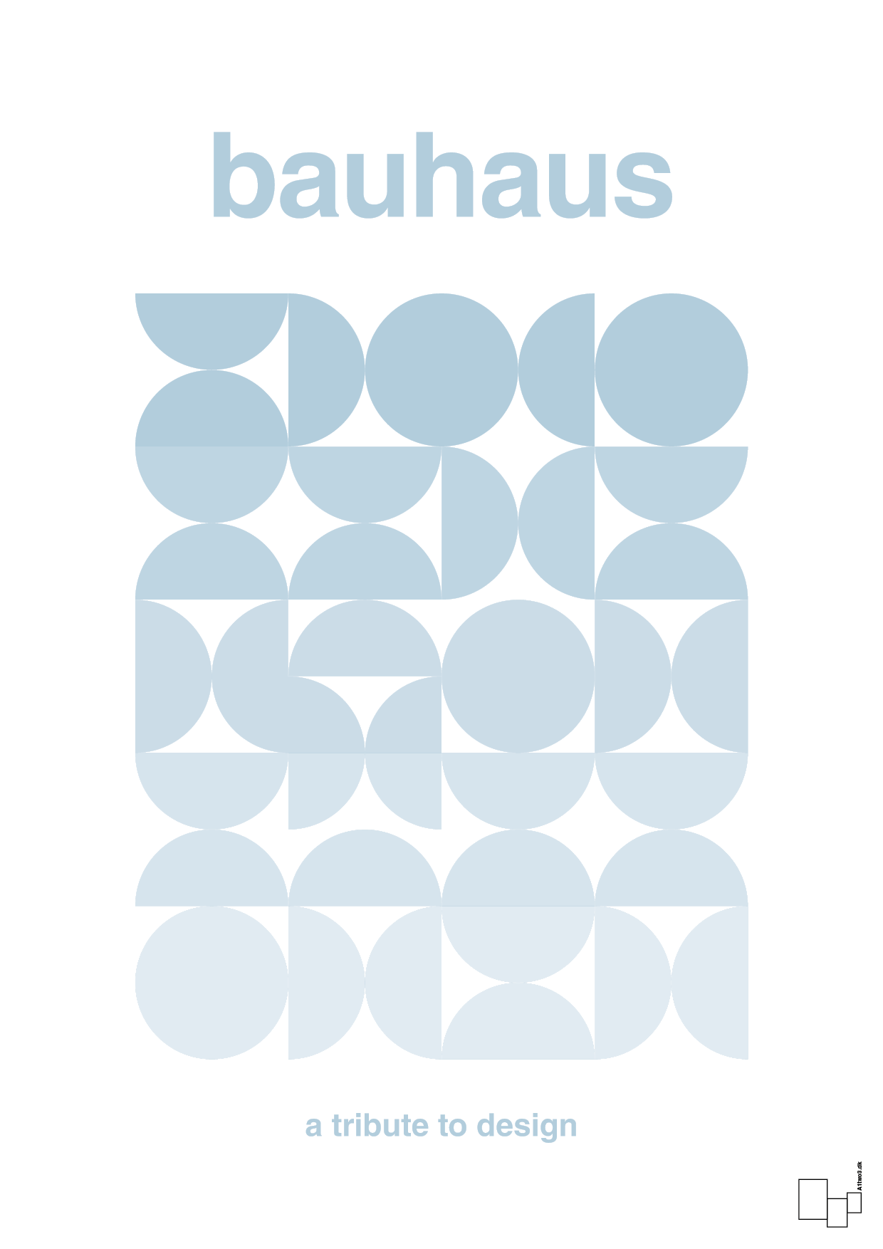 plakat: bauhaus #8 - heavenly blue-bauhaus-A1two3