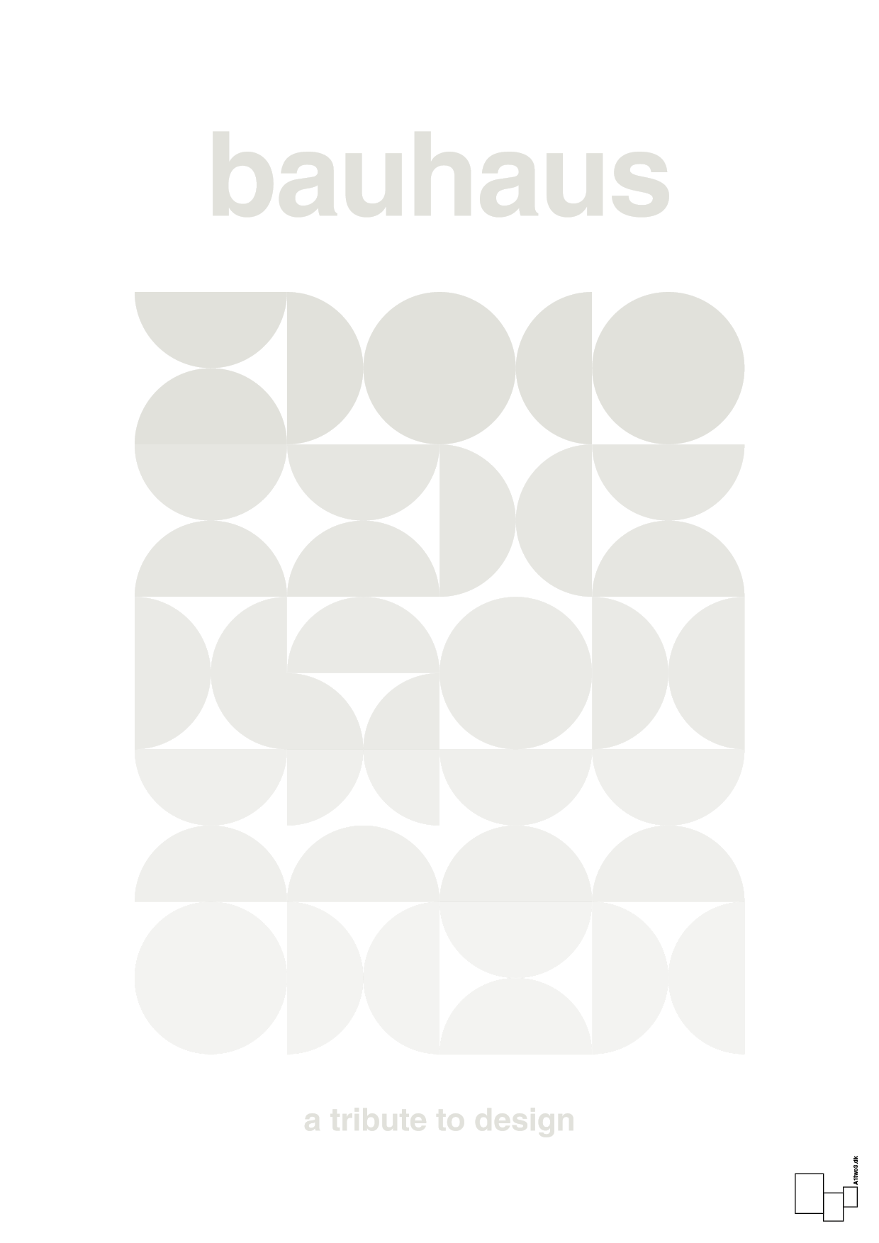 plakat: bauhaus #8 - painters white-bauhaus-A1two3