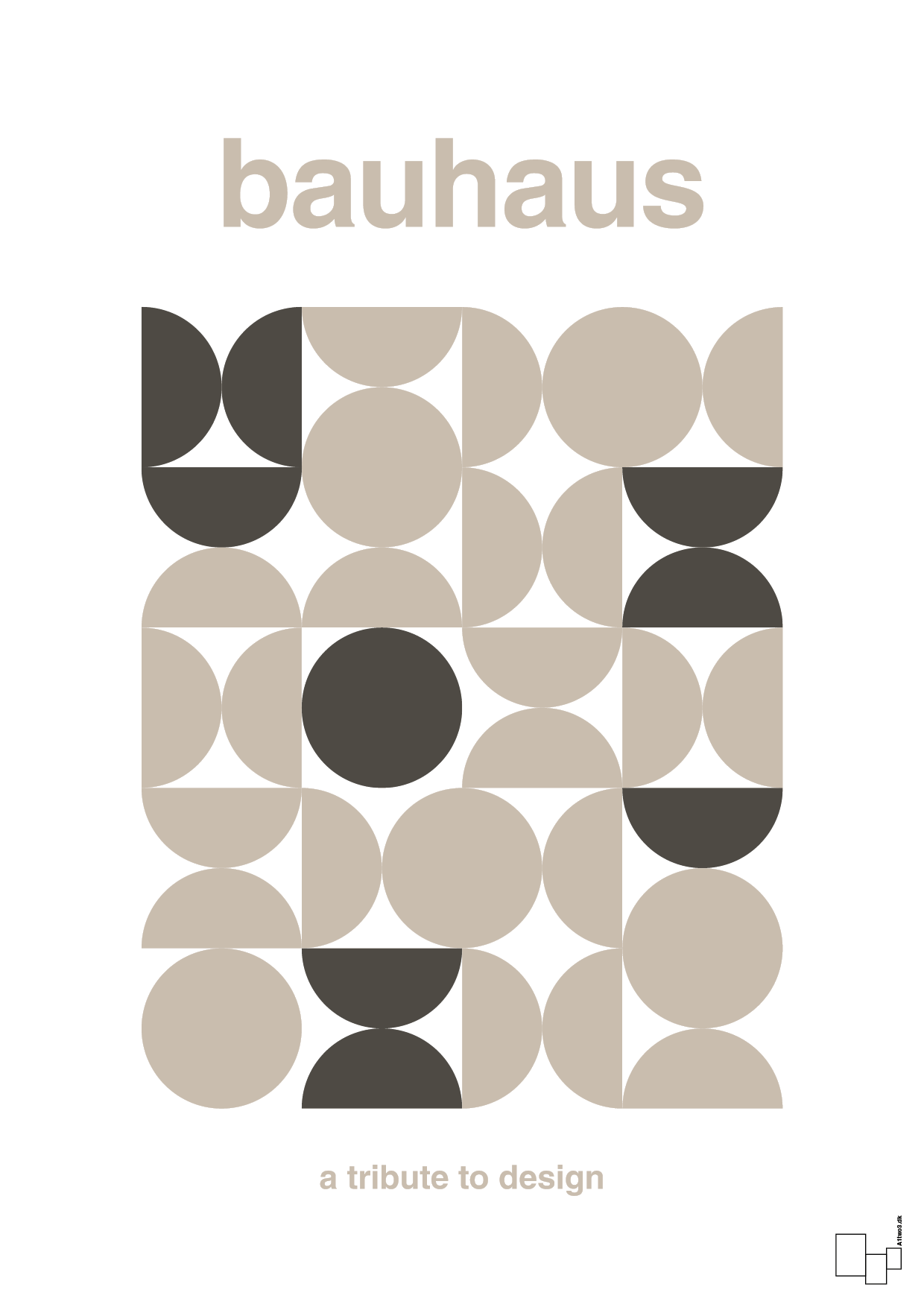 plakat: bauhaus #9 - creamy mushroom-bauhaus-A1two3