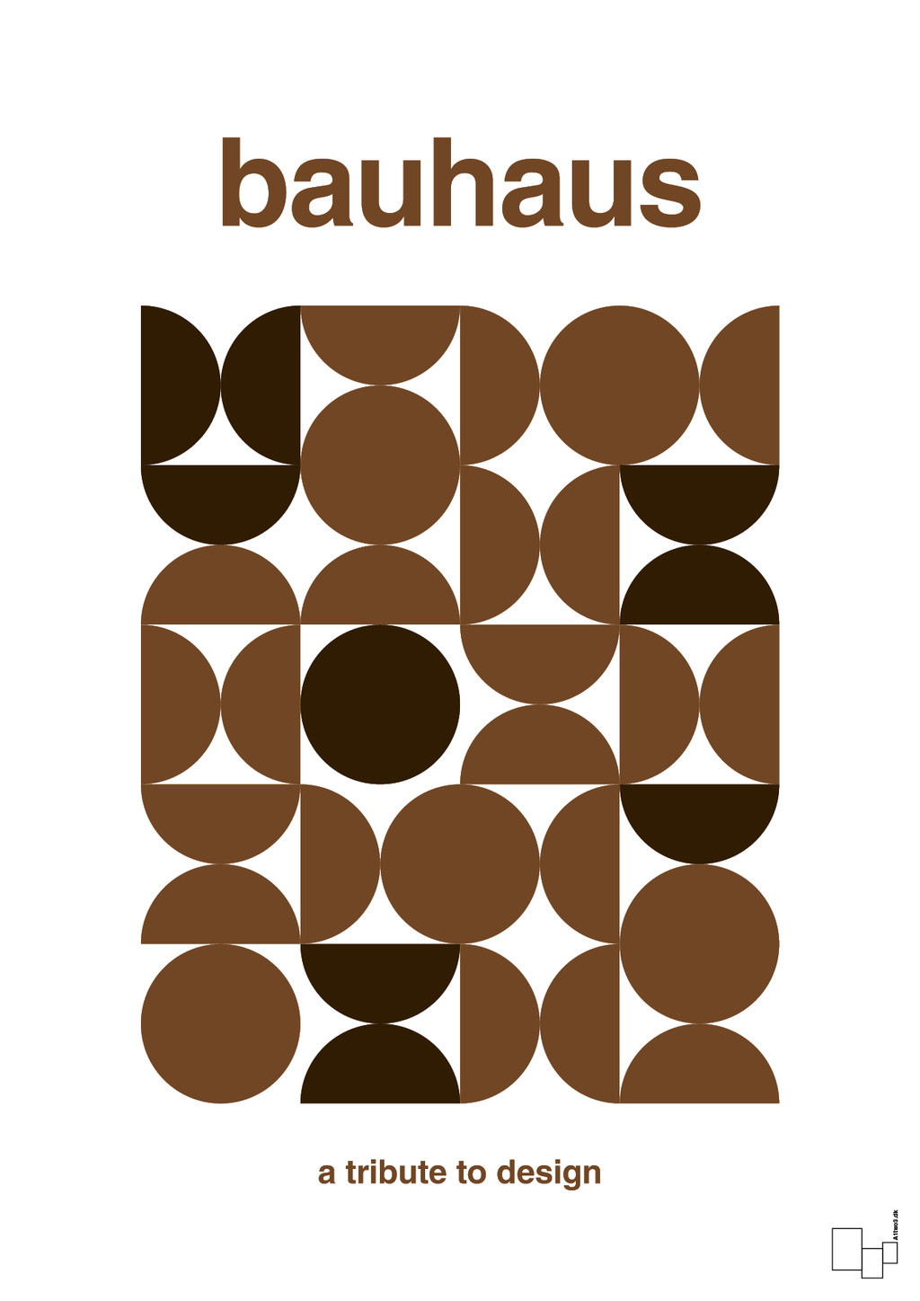 plakat: bauhaus #9 - dark brown-bauhaus-A1two3