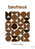plakat: bauhaus #9 - dark brown-bauhaus-A1two3