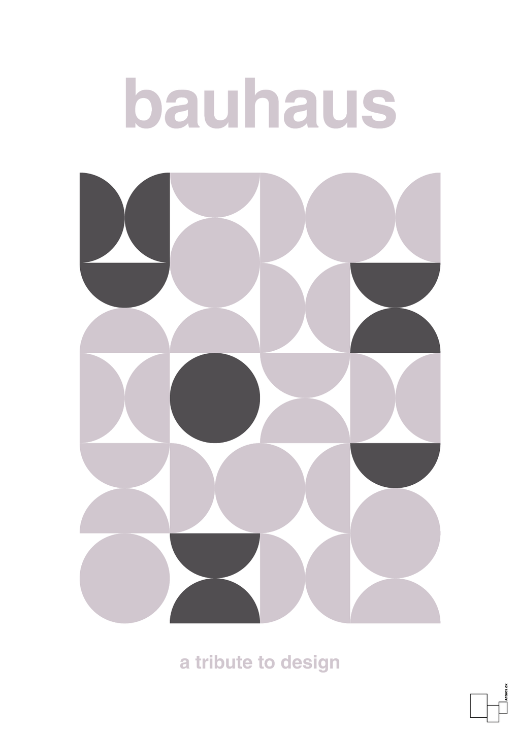 plakat: bauhaus #9 - dusty lilac-bauhaus-A1two3