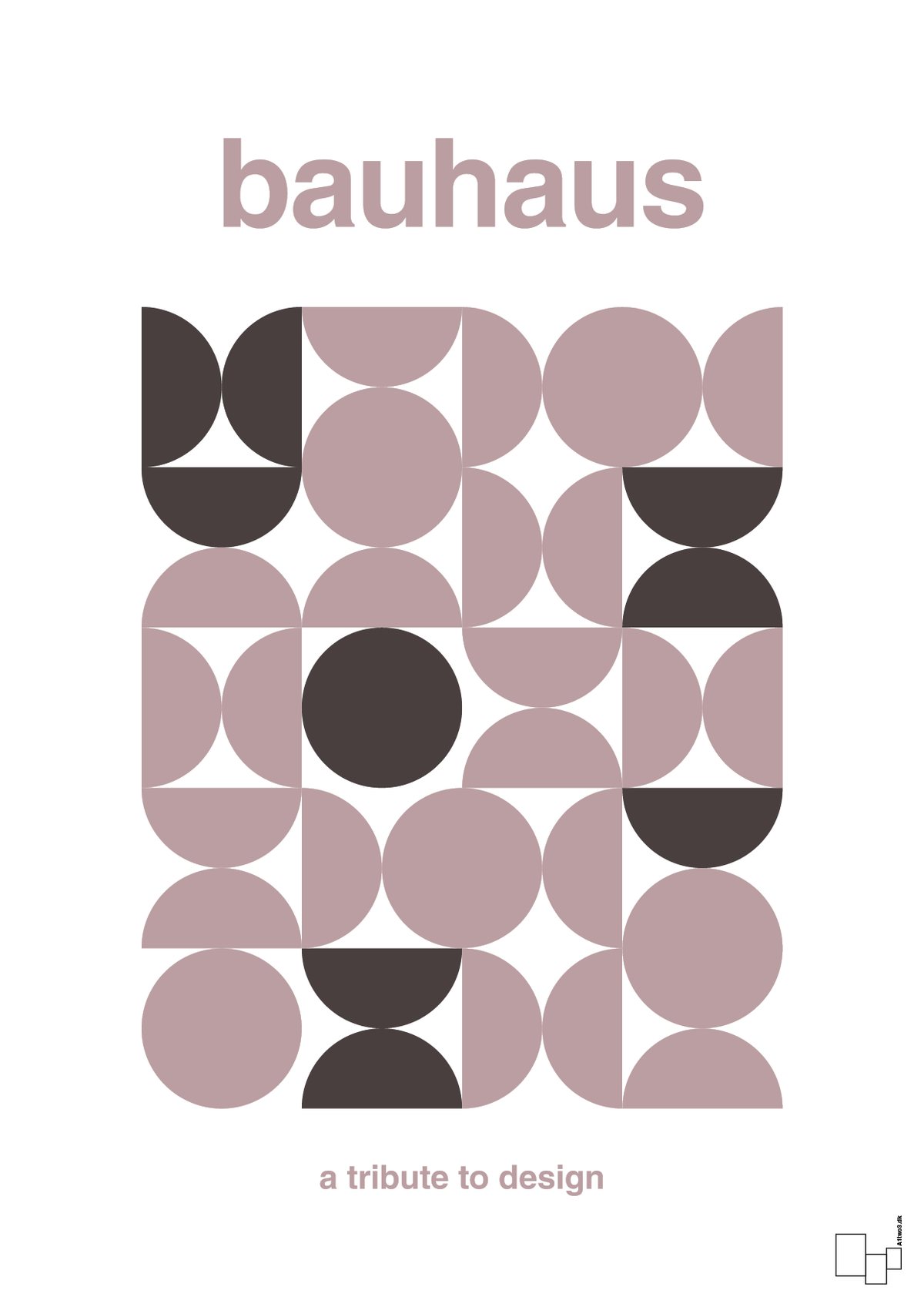 plakat: bauhaus #9 - light rose-bauhaus-A1two3