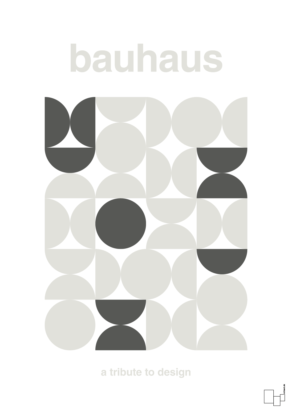 plakat: bauhaus #9 - painters white-bauhaus-A1two3