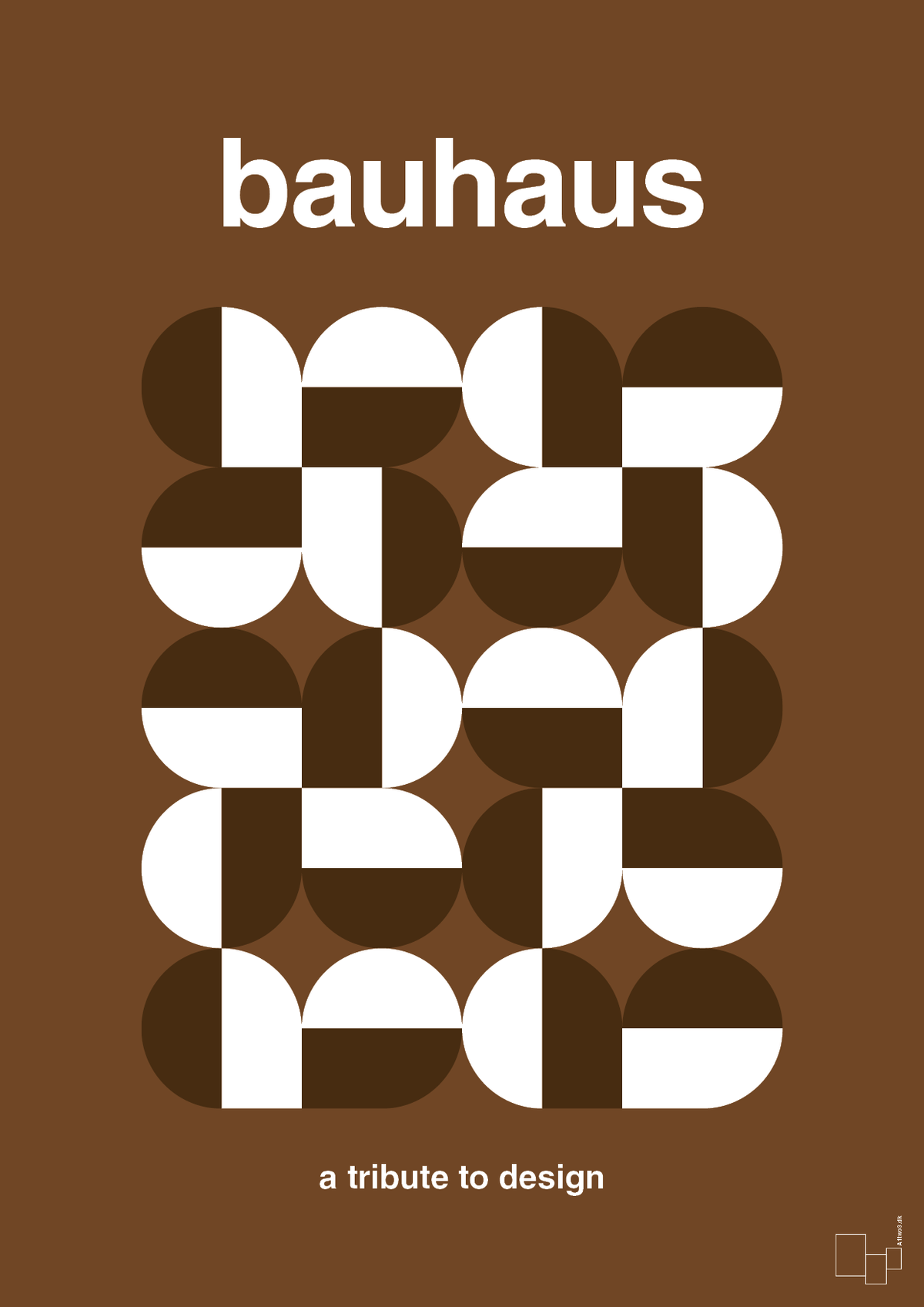plakat: bauhaus #10 - dark brown-bauhaus-A1two3