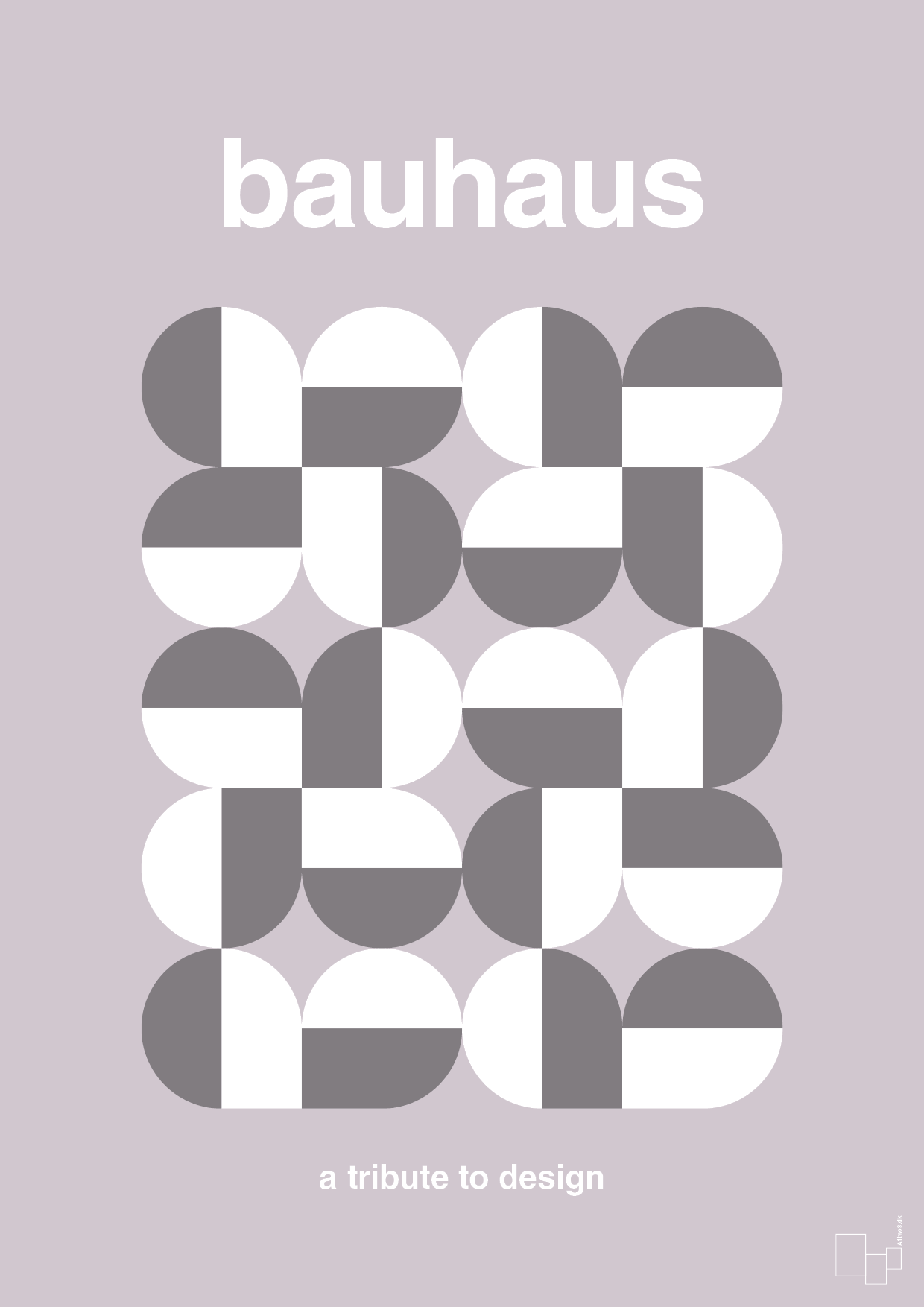 plakat: bauhaus #10 - dusty lilac-bauhaus-A1two3