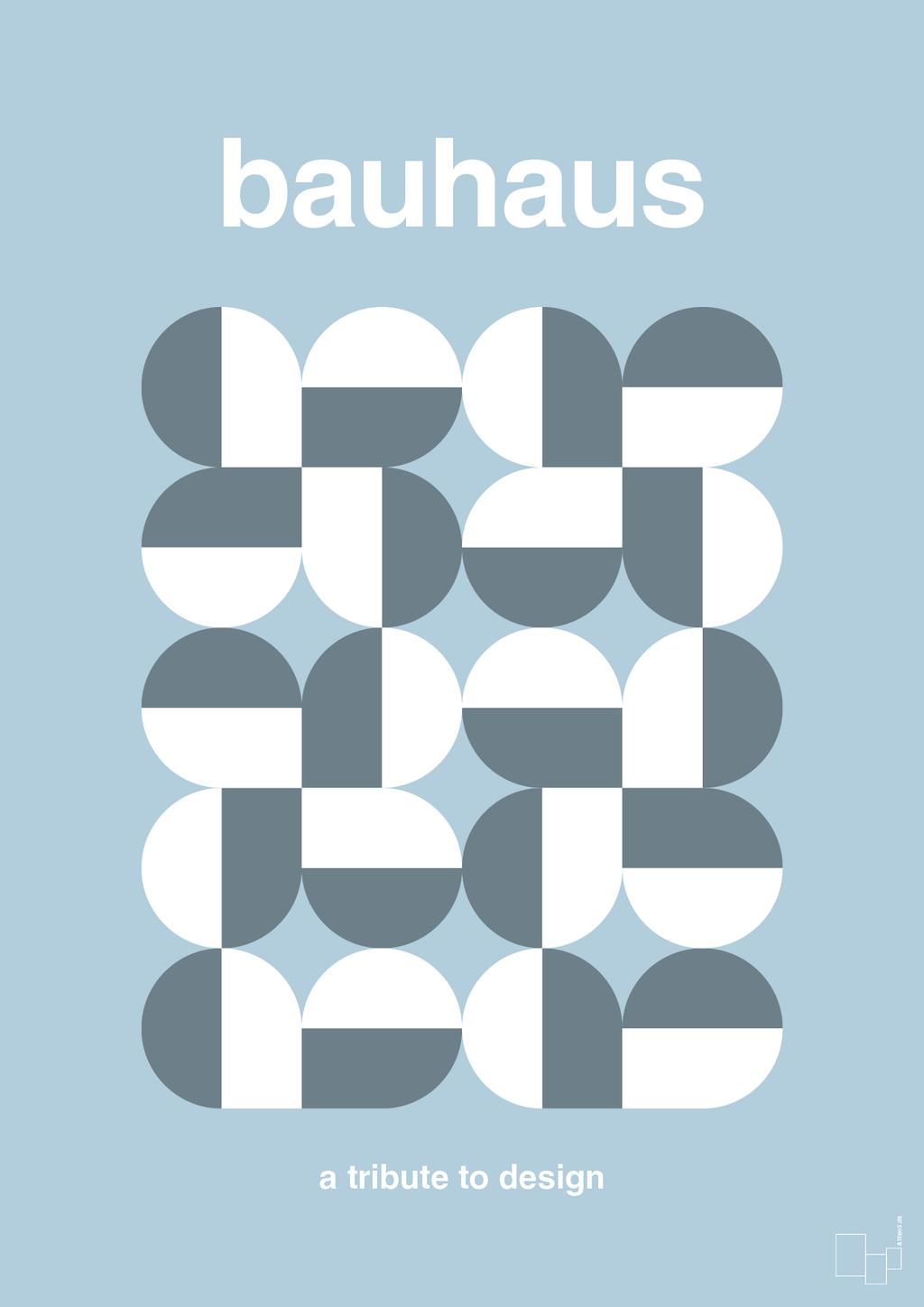 plakat: bauhaus #10 - heavenly blue-bauhaus-A1two3