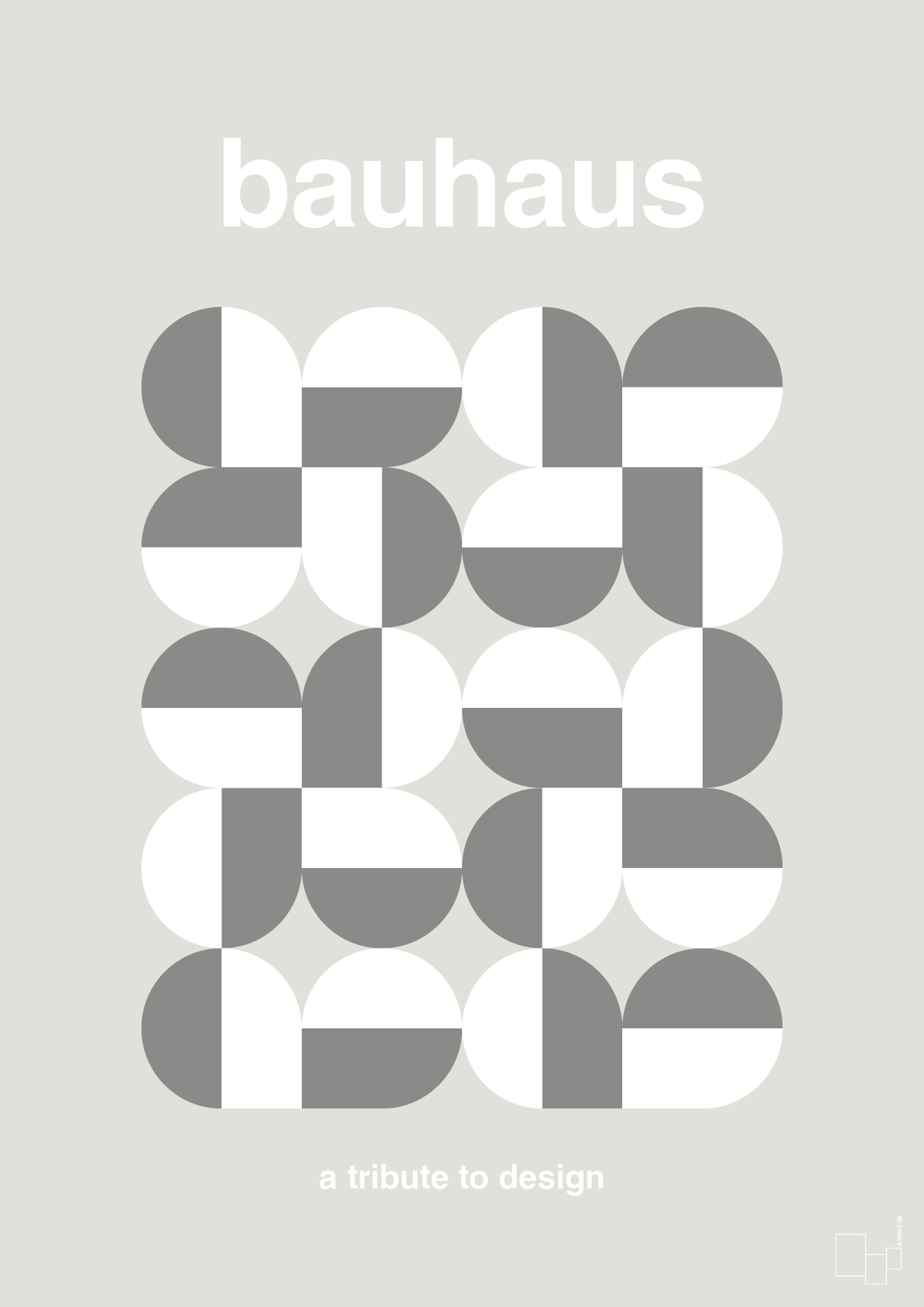 plakat: bauhaus #10 - painters white-bauhaus-A1two3