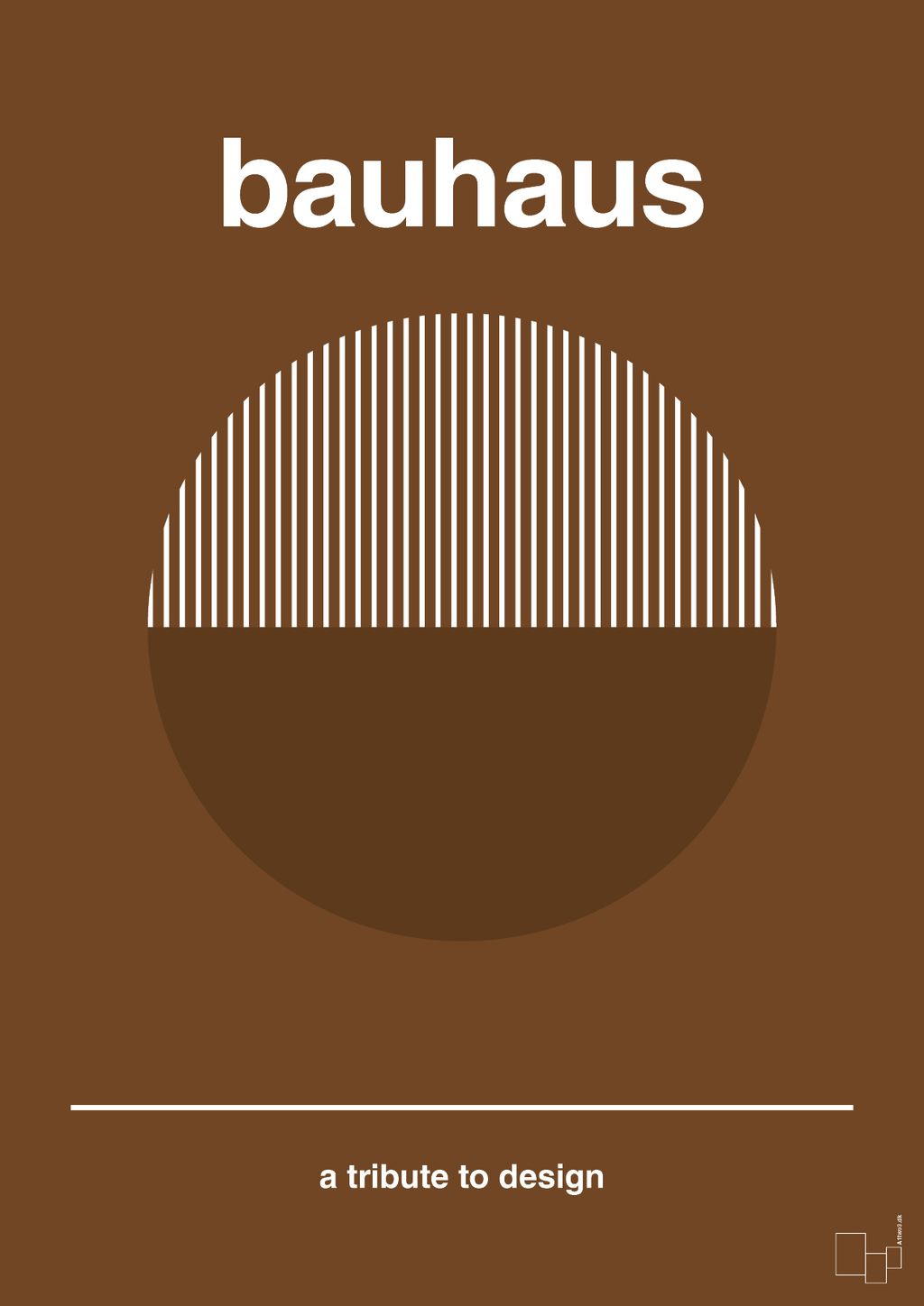 plakat: bauhaus #12 - dark brown-bauhaus-A1two3