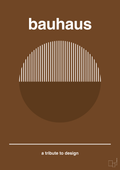 plakat: bauhaus #12 - dark brown-bauhaus-A1two3