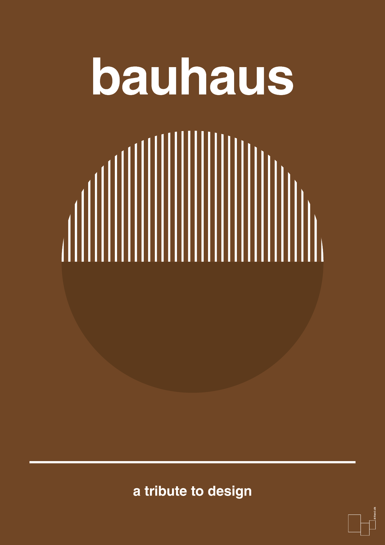 plakat: bauhaus #12 - dark brown-bauhaus-A1two3