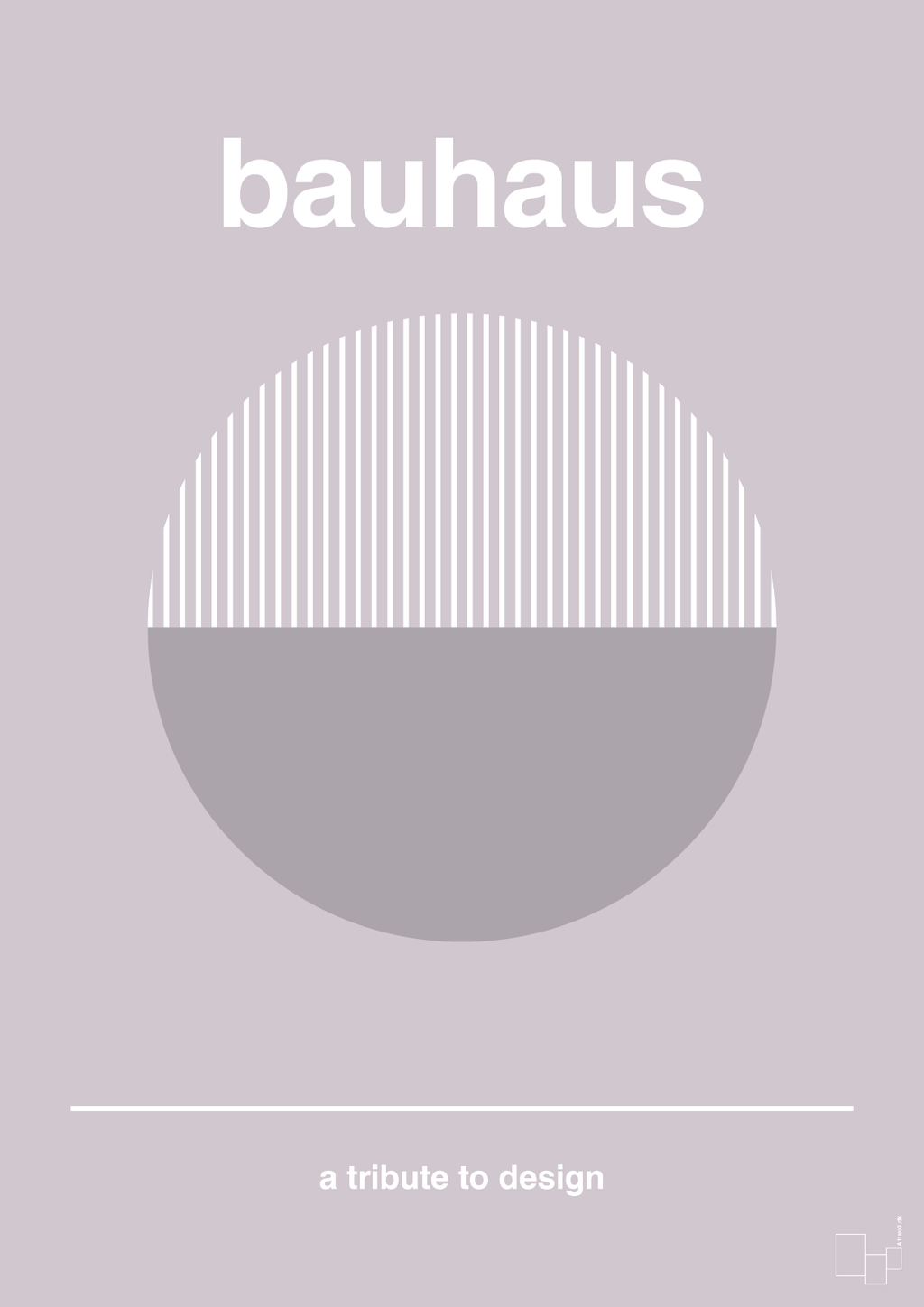 plakat: bauhaus #12 - dusty lilac-bauhaus-A1two3