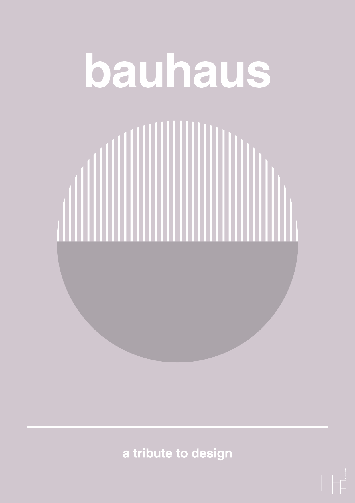 plakat: bauhaus #12 - dusty lilac-bauhaus-A1two3