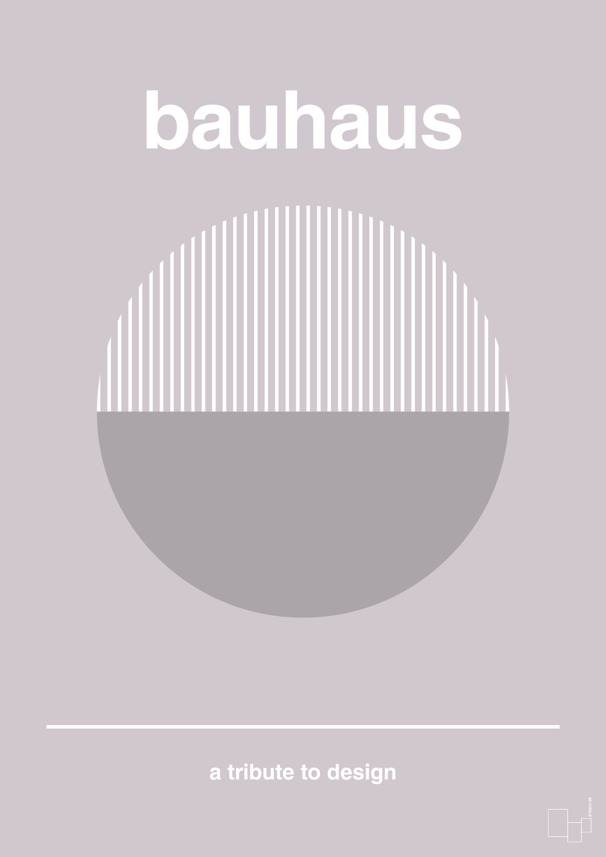 plakat: bauhaus #12 - dusty lilac-bauhaus-A1two3