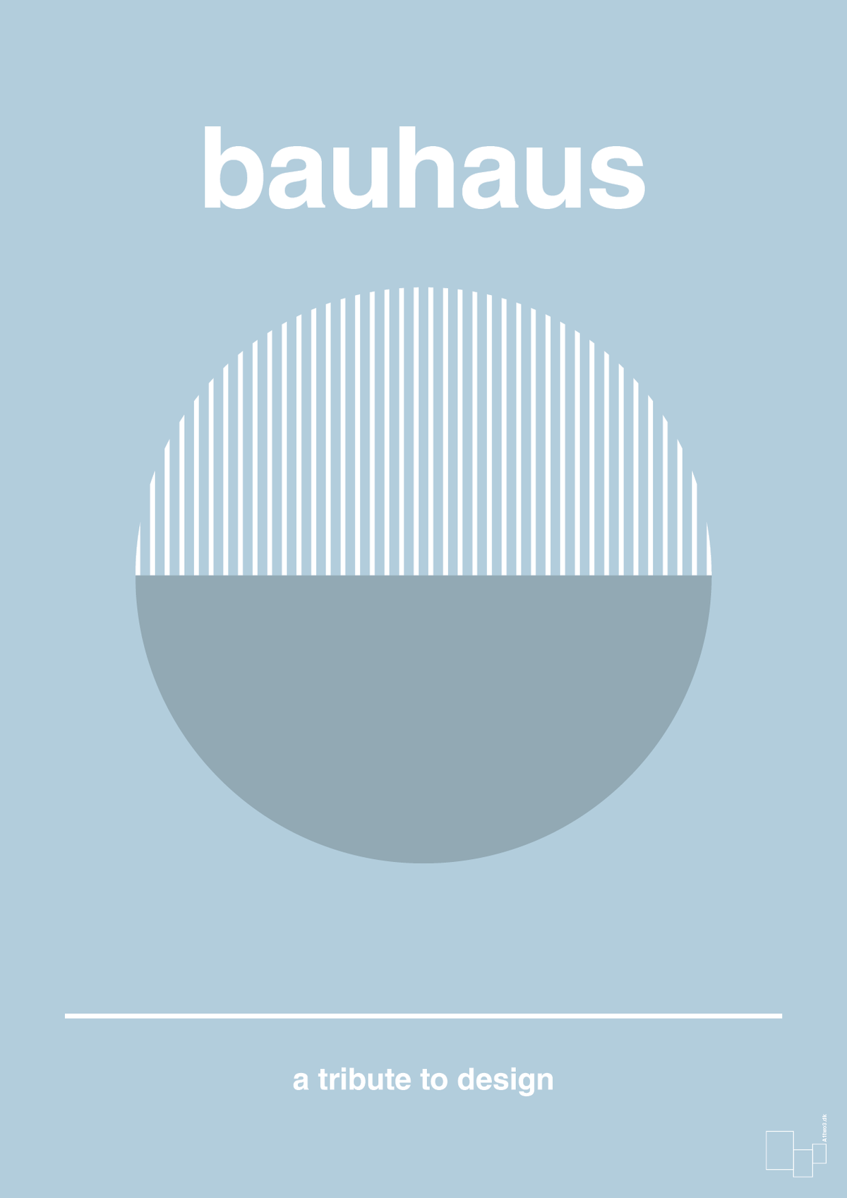 plakat: bauhaus #12 - heavenly blue-bauhaus-A1two3