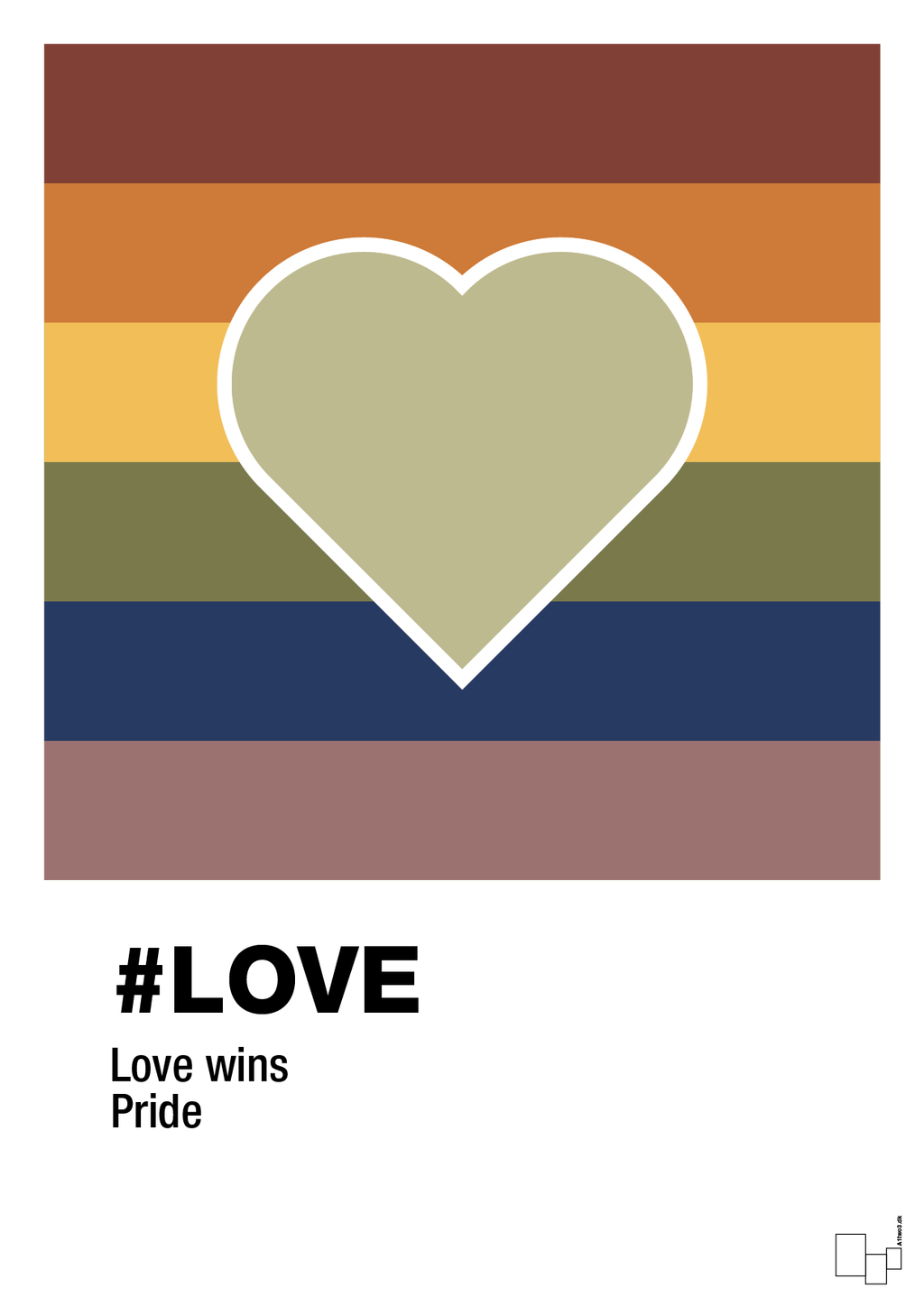 plakat: love - back to nature-LGBTQ-A1two3