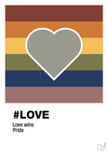plakat: love - battleship gray-LGBTQ-A1two3