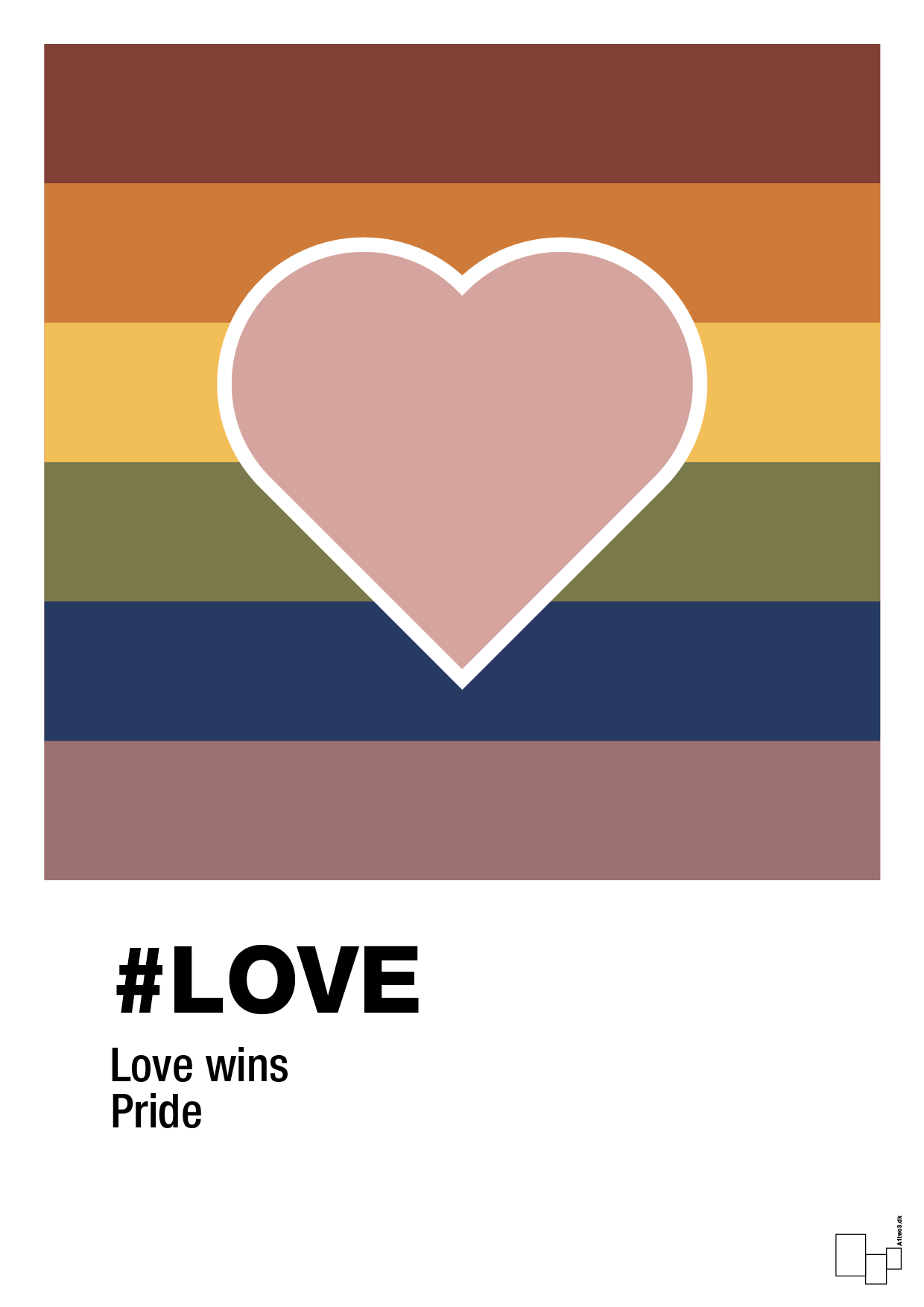 plakat: love - bubble shell-LGBTQ-A1two3