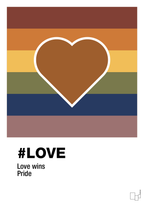 plakat: love - cognac-LGBTQ-A1two3