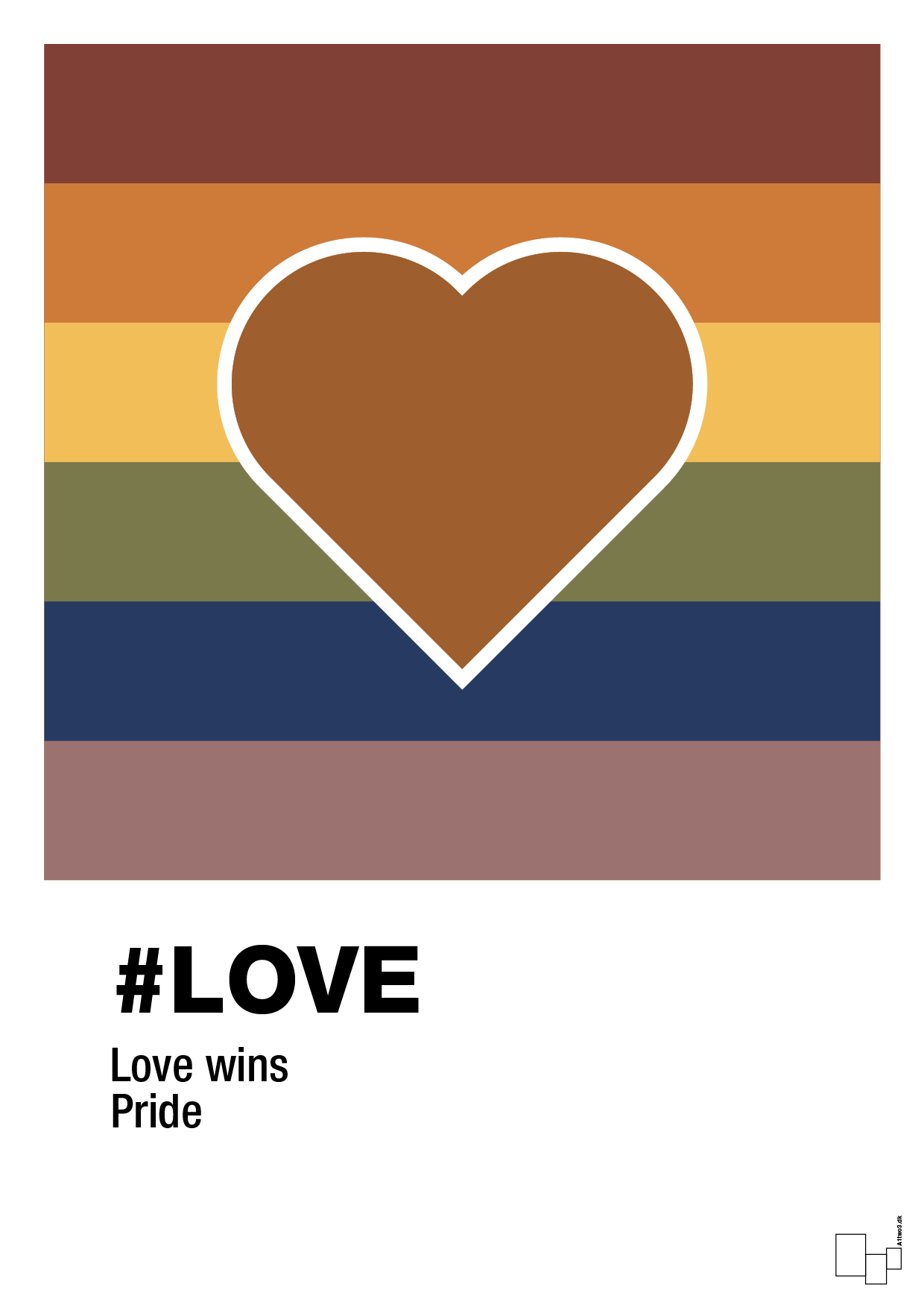 plakat: love - cognac-LGBTQ-A1two3