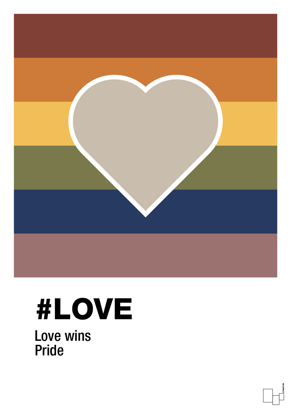 plakat: love - creamy mushroom-LGBTQ-A1two3