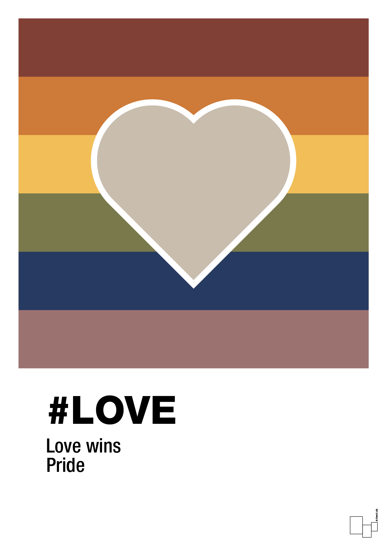 plakat: love - creamy mushroom-LGBTQ-A1two3