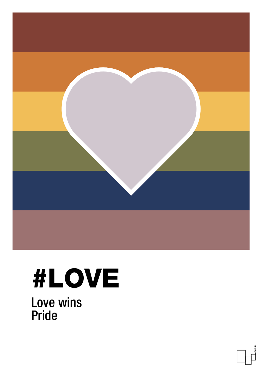 plakat: love - dusty lilac-LGBTQ-A1two3