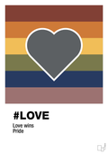 plakat: love - graphic charcoal-LGBTQ-A1two3