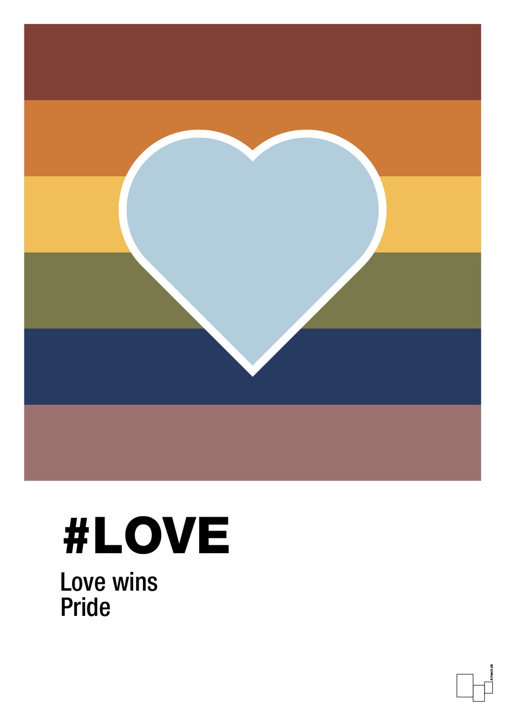 plakat: love - heavenly blue-LGBTQ-A1two3